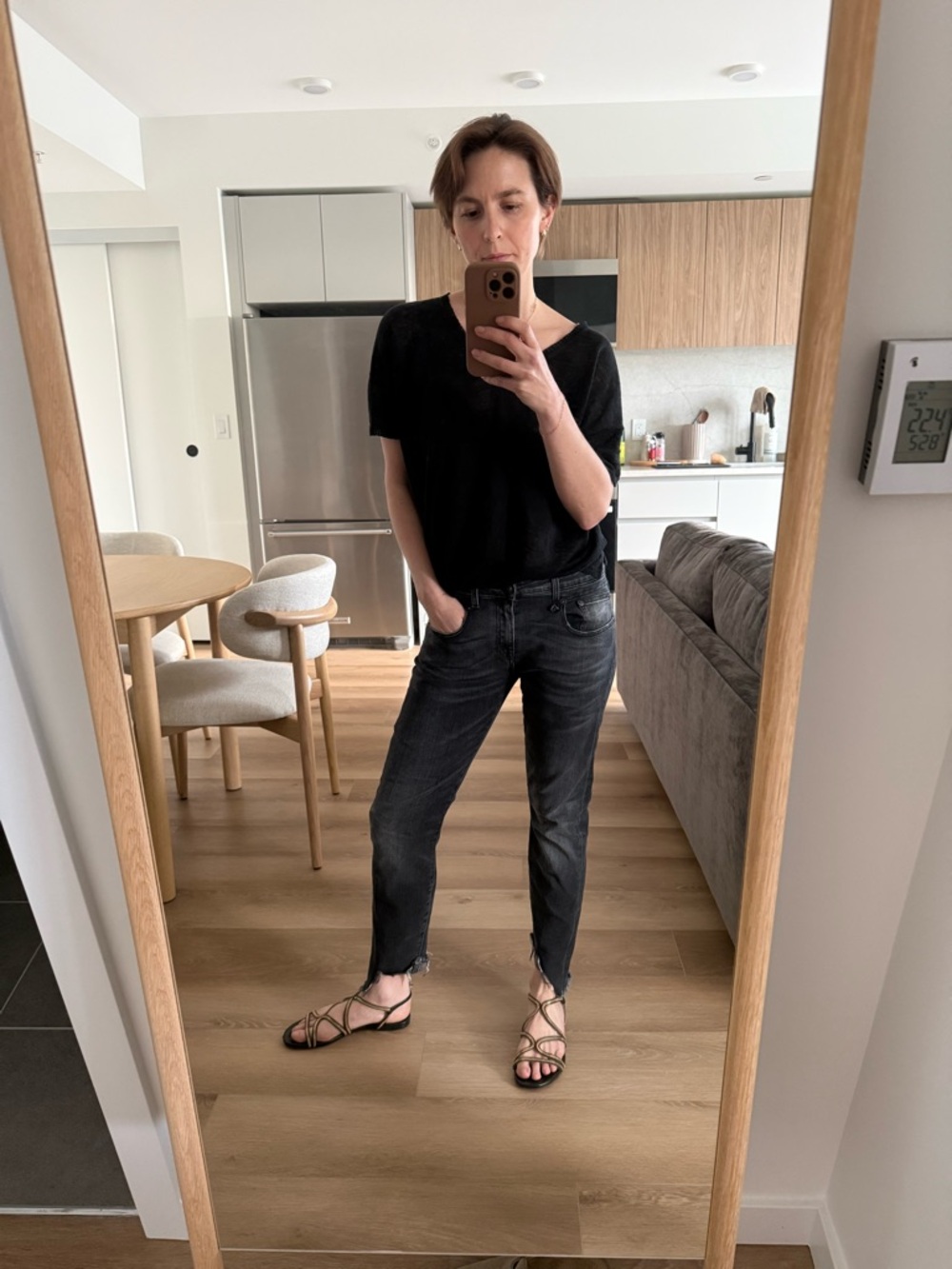 R13 Boy Skinny Gino Black Jeans